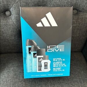NEW 🆕 Adidas Ice Dive 4-piece Gift Set - Blue and Black
